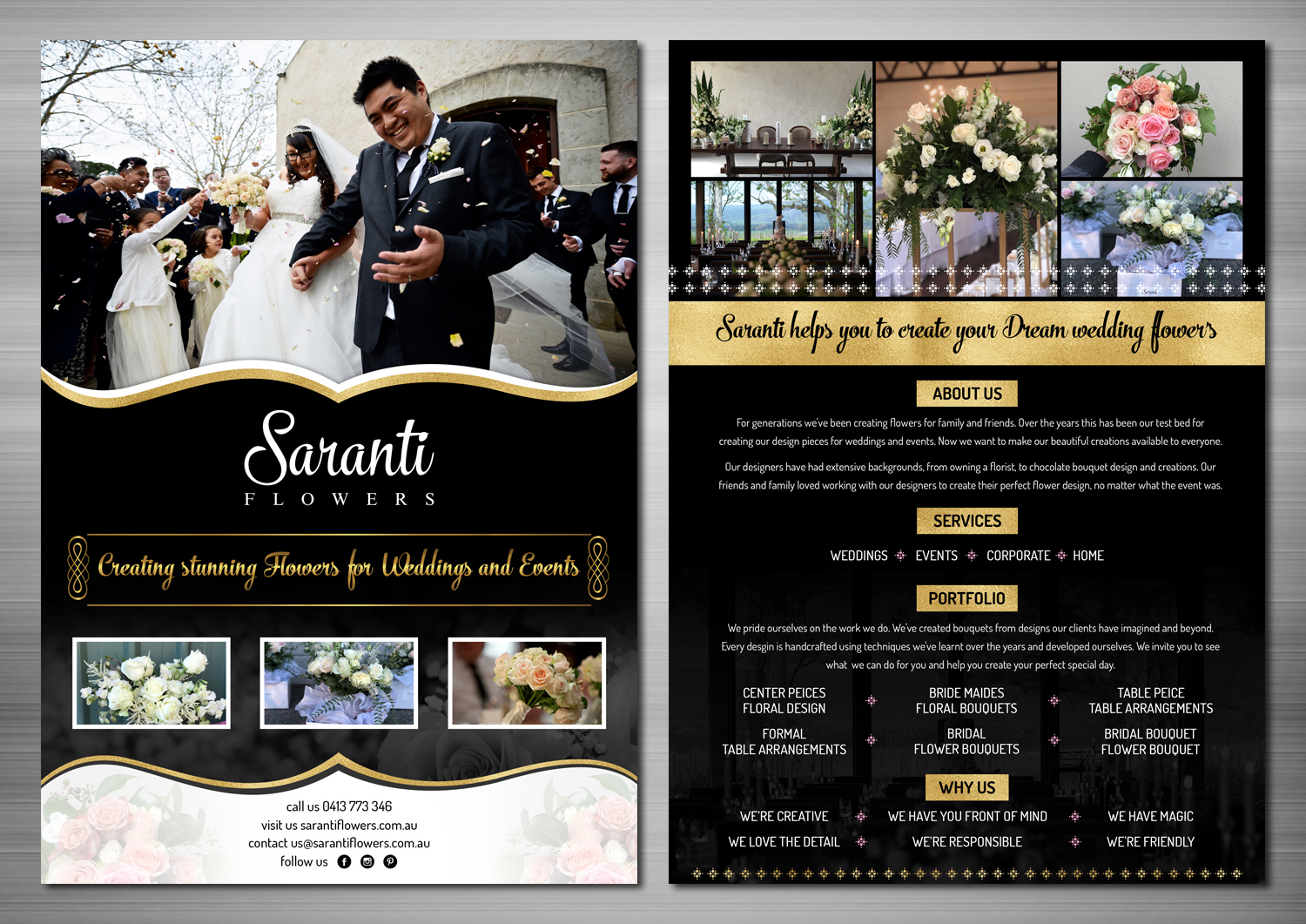 Flyer Design by TSU Creations for Saranti Flowers | Design #19435507