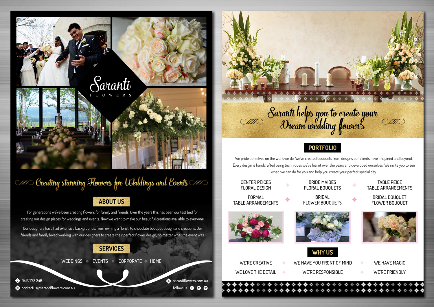 Flyer Design by TSU Creations for Saranti Flowers | Design #19435604