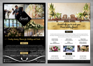 Diseño de Flyer por TSU Creations para Saranti Flowers | Diseño: #19437262