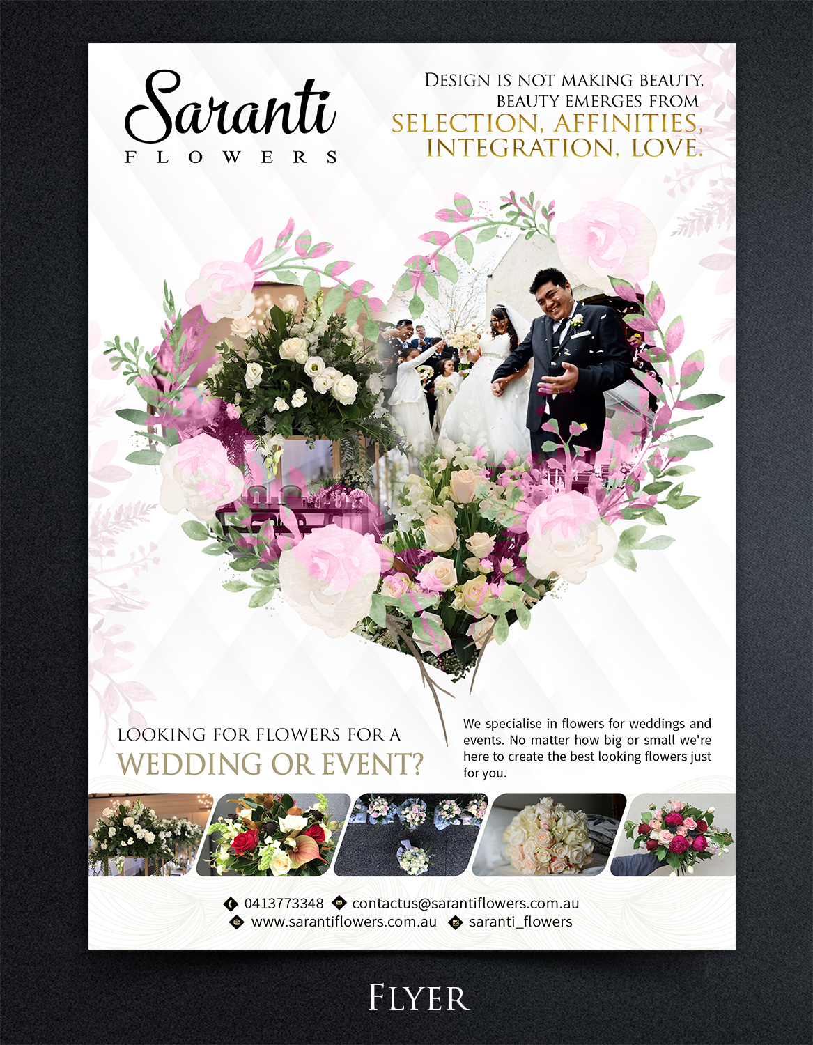 Flyer Design by SAI DESIGNS for Saranti Flowers | Design #19447496