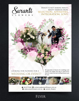 Saranti Flowers  Florist Flyer | Flyer Design by SAI DESIGNS