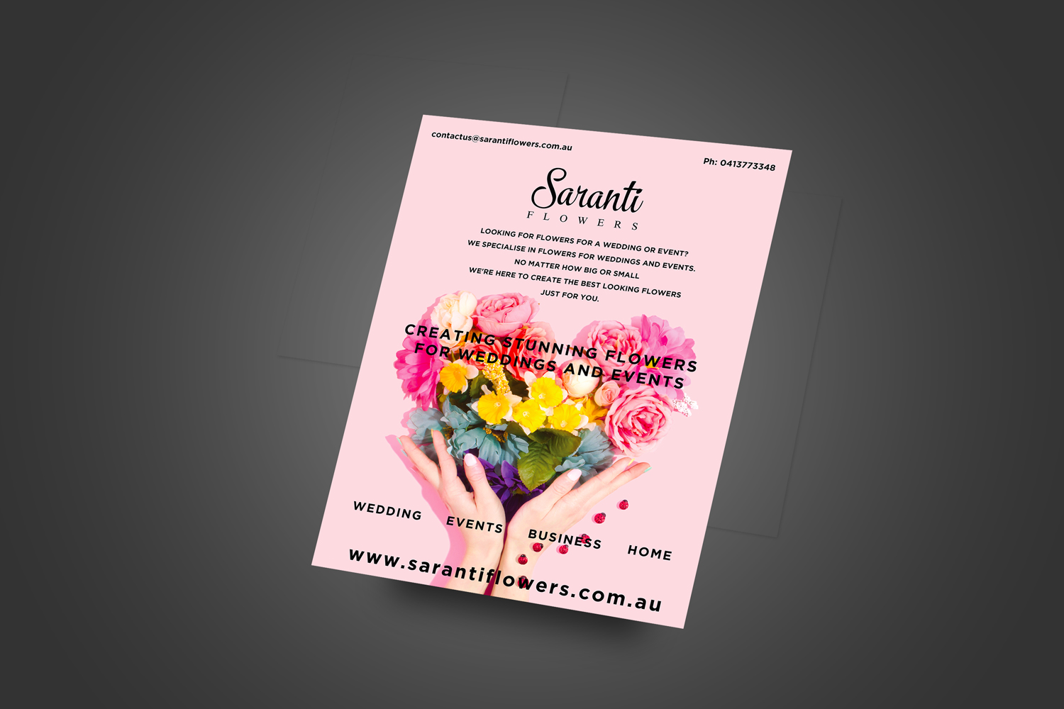 Diseño de Flyer por Hudaibr para Saranti Flowers | Diseño #19414558