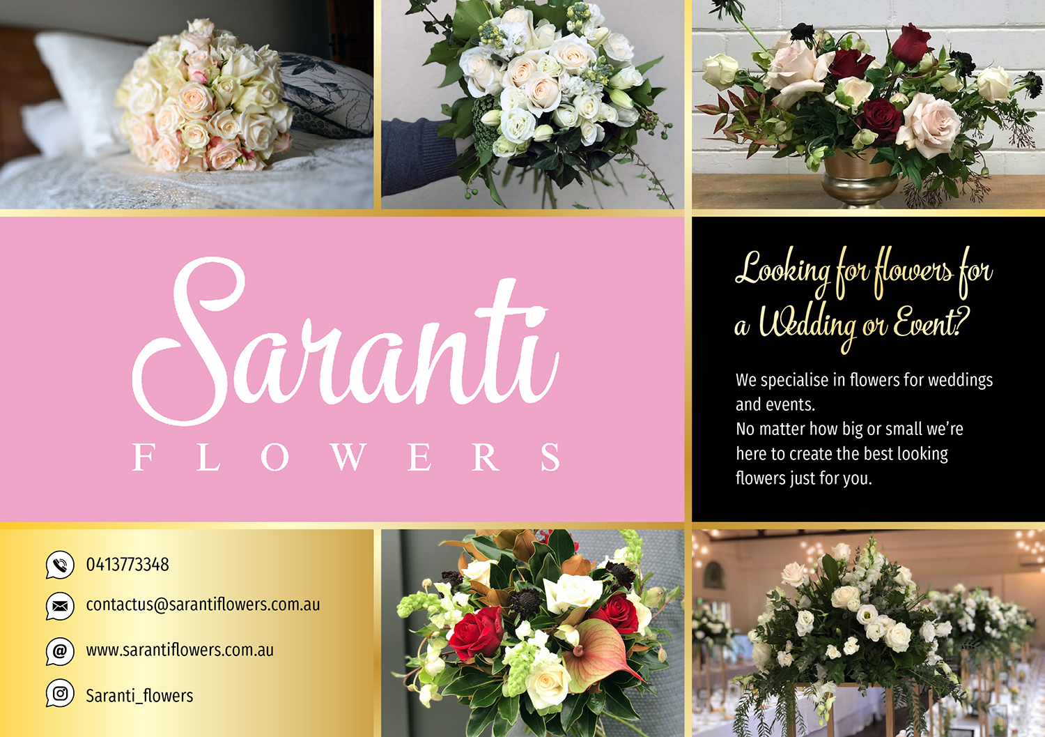 Flyer Design by sp3l4 for Saranti Flowers | Design #19410492