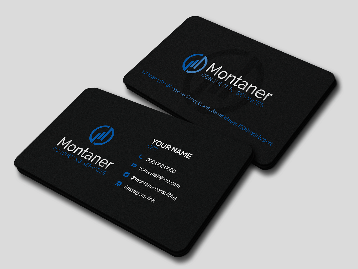 Bold, Serious, Management Consulting Business Card Design for a Company