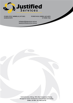 Stationery Design by Raven Designs 2024 for Justified Services Pty Ltd | Design: #2889347