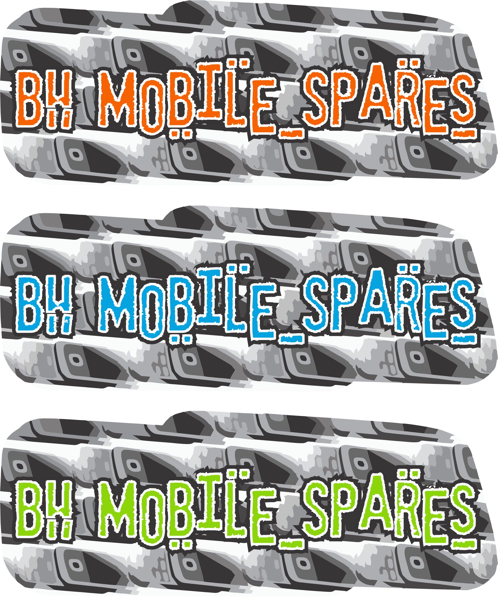 Logo Design by spirals for BH Mobile Spares | Design #53516