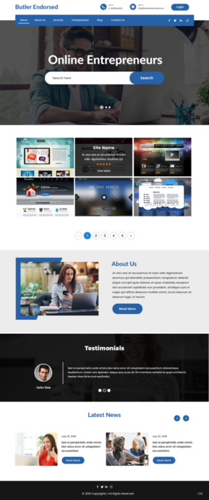 Web Design by pb for Butler Endorsed | Design: #19431053