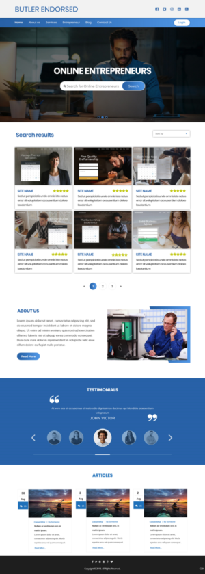 Web Design by pb for Butler Endorsed | Design: #19431054