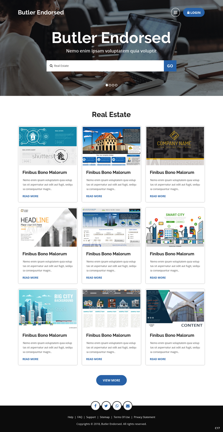 Web Design by pb for Butler Endorsed | Design: #19431055