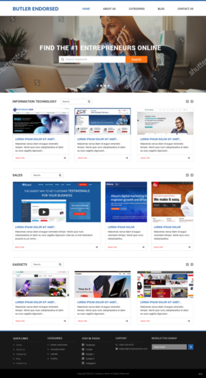 Web Design by pb for Butler Endorsed | Design: #19431061