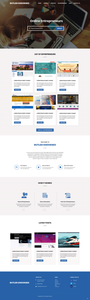 Web Design by pb for Butler Endorsed | Design: #19431063