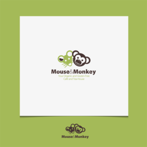 Mouse & Monkey   Your Organic & Gluten-free Café and Tea-house | Diseño de Logo por CKS d e s i g n