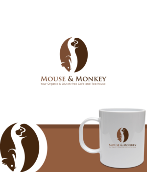 Mouse & Monkey   Your Organic & Gluten-free Café and Tea-house | Diseño de Logo por ecorokerz