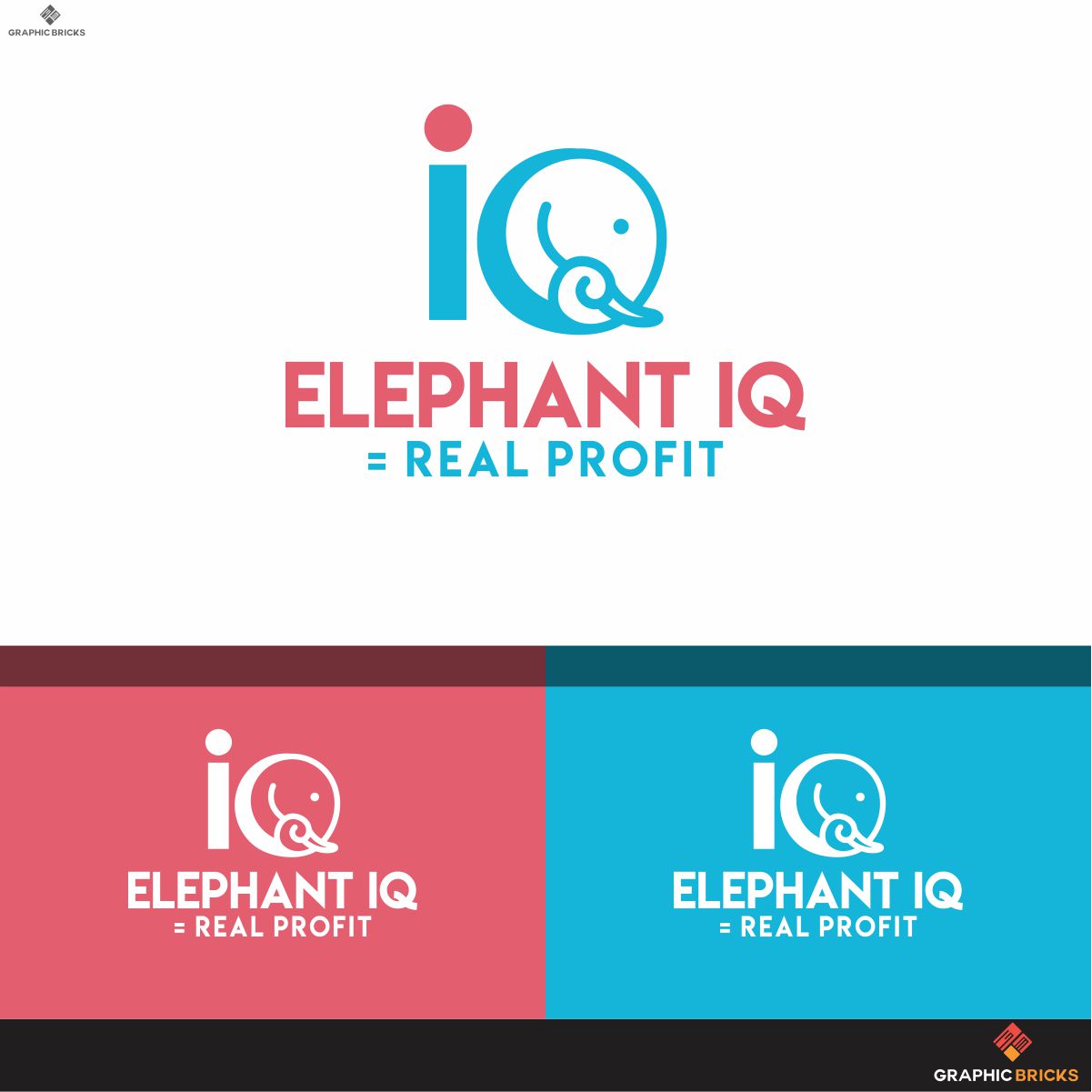 Logo Design by Graphic Bricks for Elephant IQ | Design #19426664