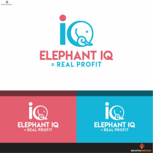 Elephant IQ  = REAL PROFIT  | Logo Design by Graphic Bricks
