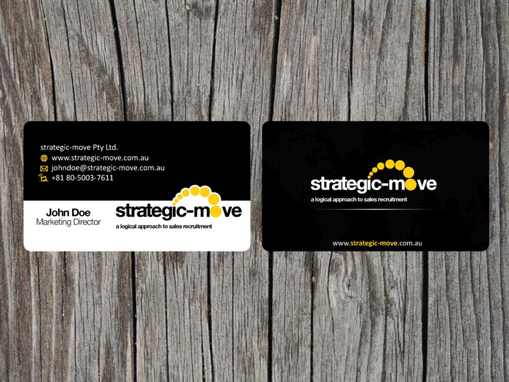Business Card Design by Priyo Subarkah for Strategic-Move | Design #682444