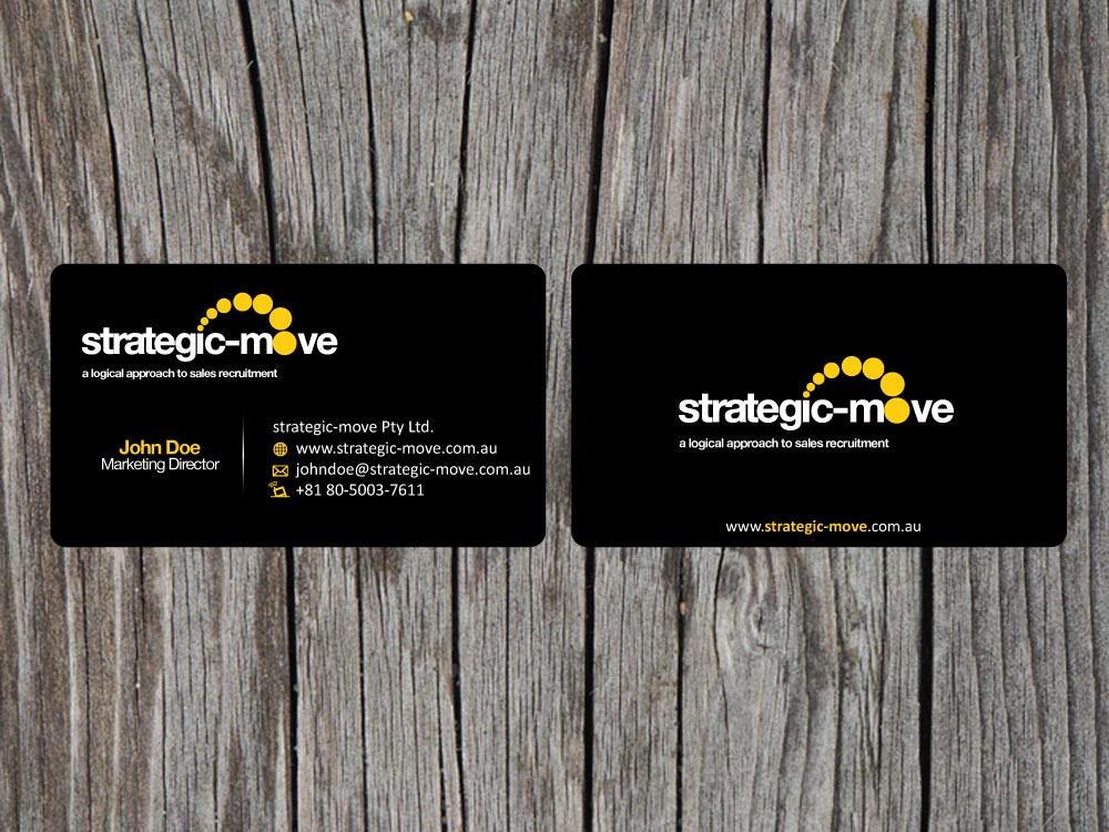 Business Card Design by Priyo Subarkah for Strategic-Move | Design #682452