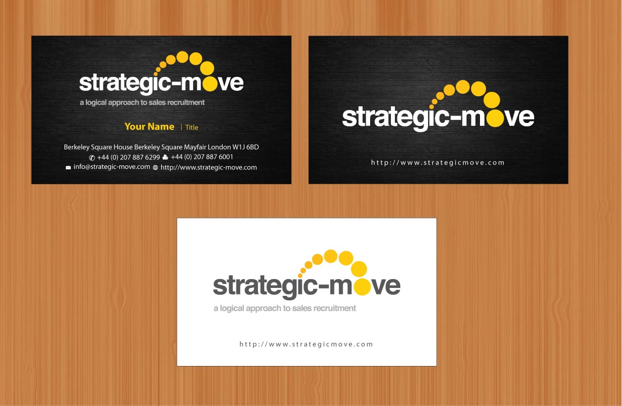 Business Card Design by Sbss for Strategic-Move | Design #682028