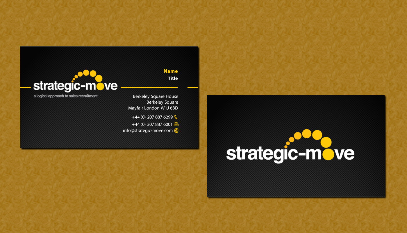 Business Card Design by Sbss for Strategic-Move | Design #682084