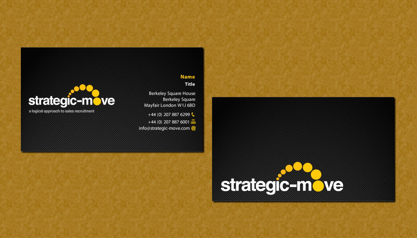 Business Card Design by Sbss for Strategic-Move | Design #682087