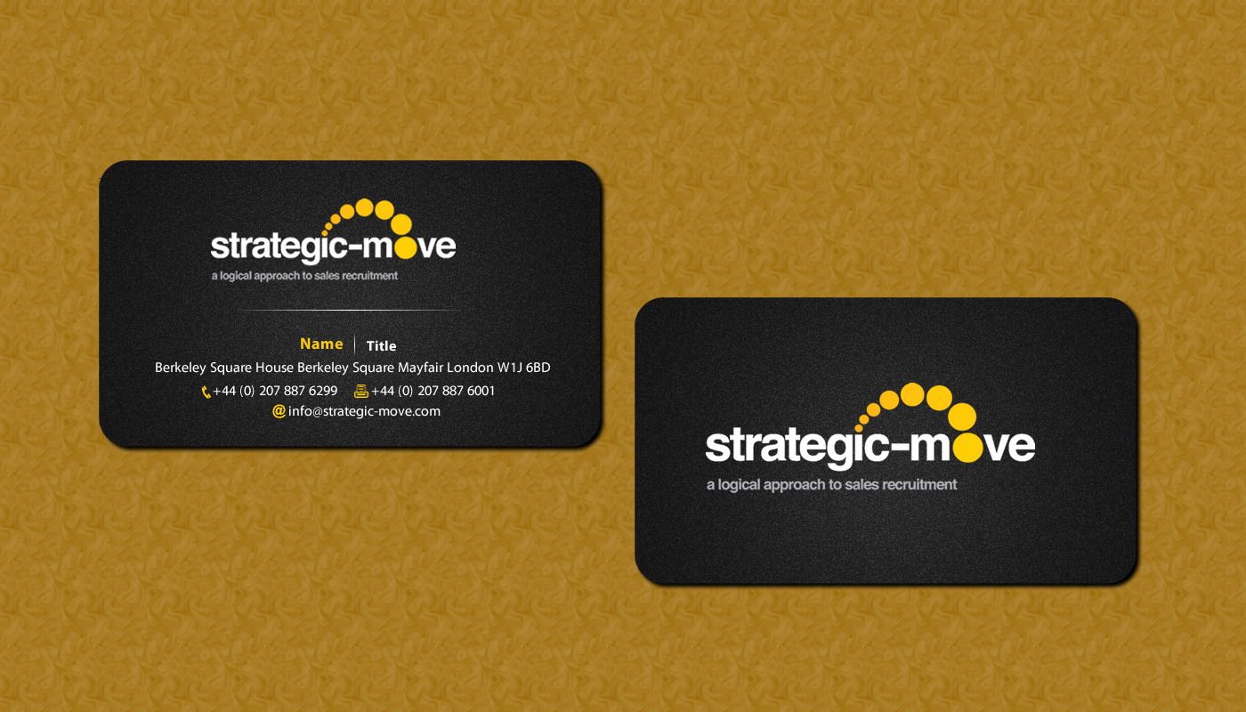Business Card Design by Sbss for Strategic-Move | Design #682089