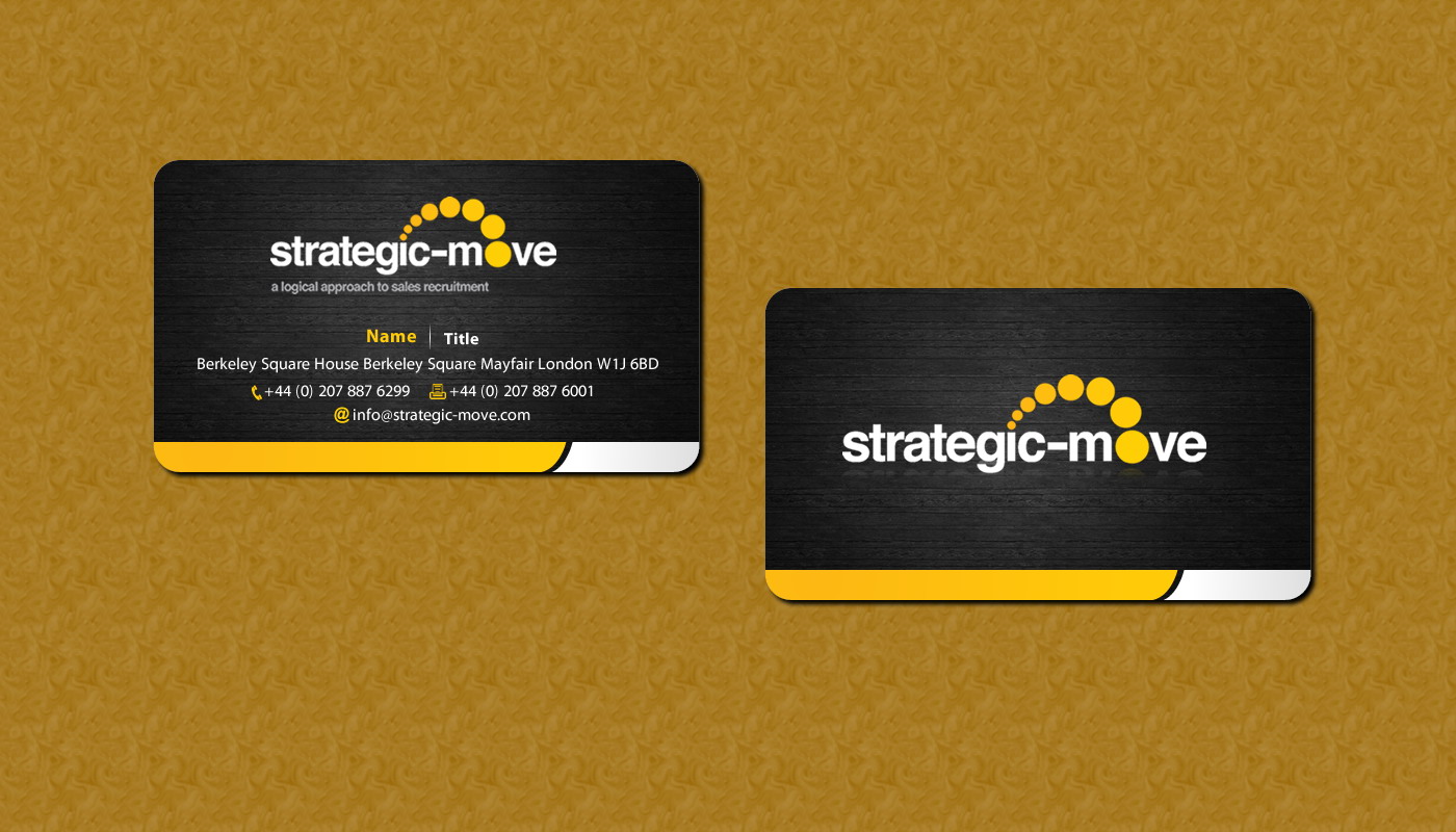 Visitenkarten-Design von Sbss für Strategic-Move | Design #682092