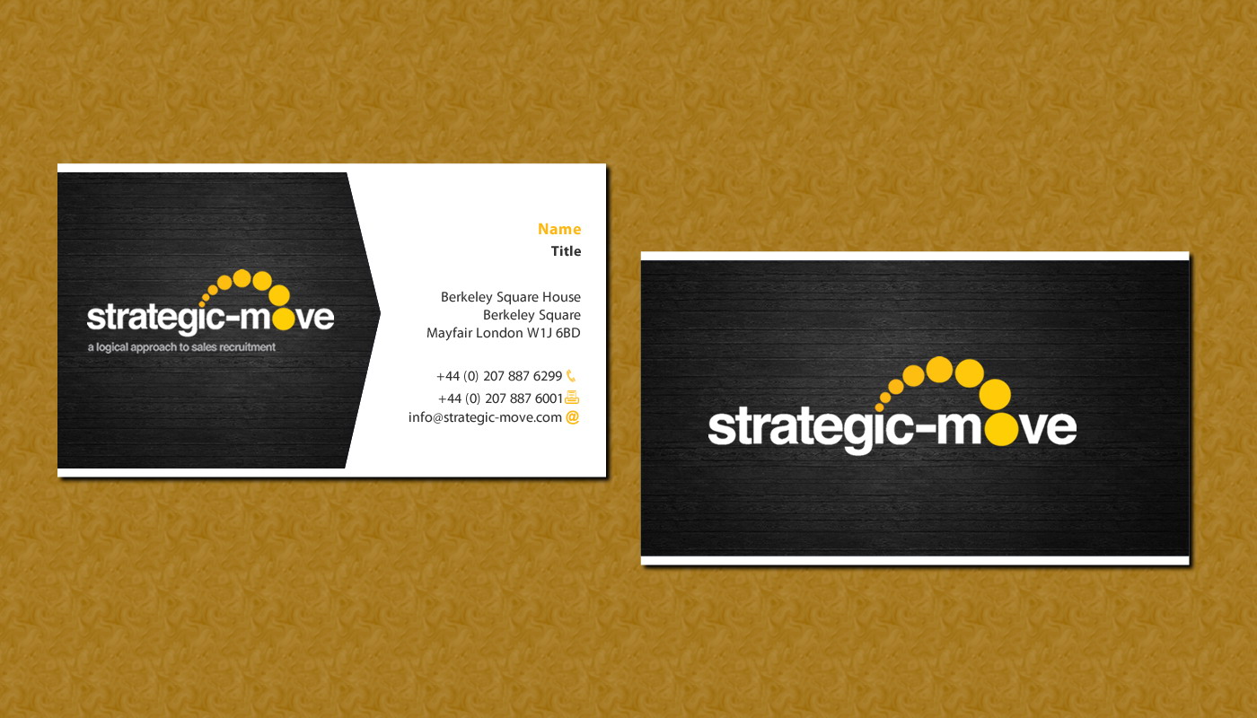 Business Card Design by Sbss for Strategic-Move | Design #682094