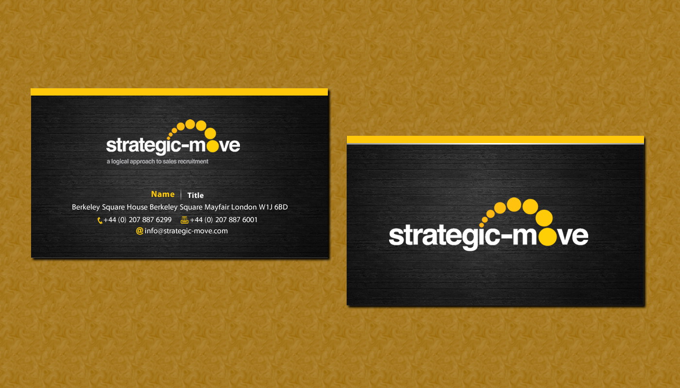 Visitenkarten-Design von Sbss für Strategic-Move | Design #682097