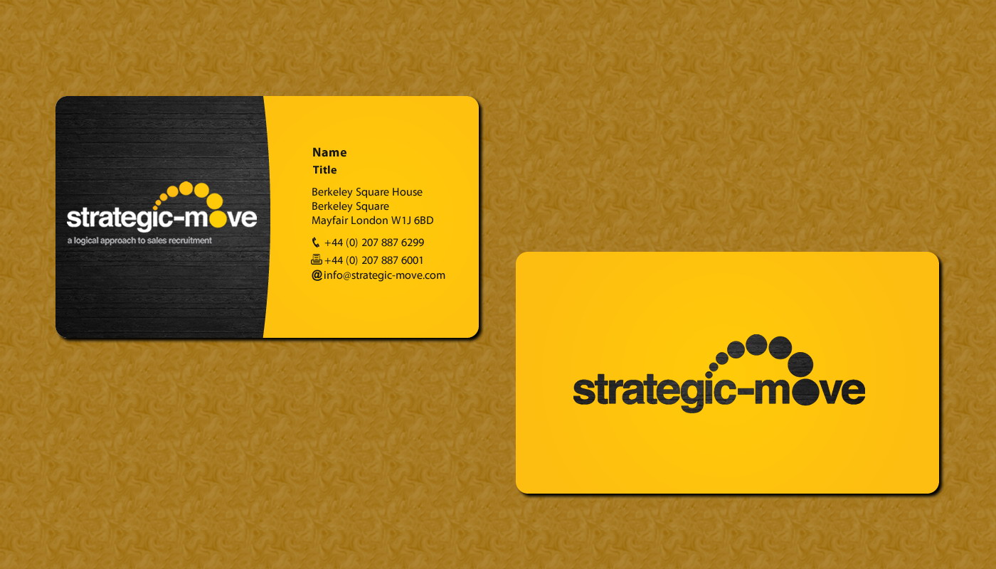 Business Card Design by Sbss for Strategic-Move | Design #682098