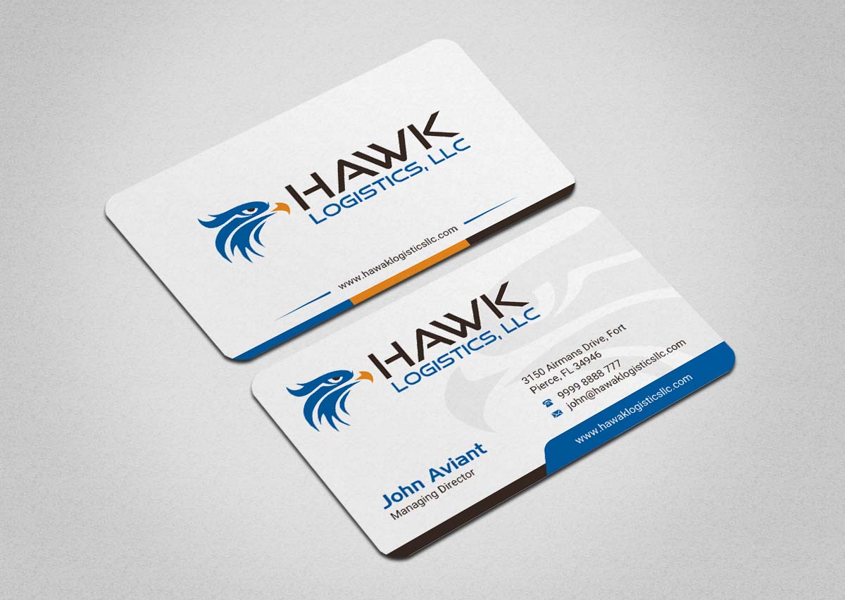 Business Card Design by INDIAN_Ashok for Hawk Logistics, LLC | Design #19735032
