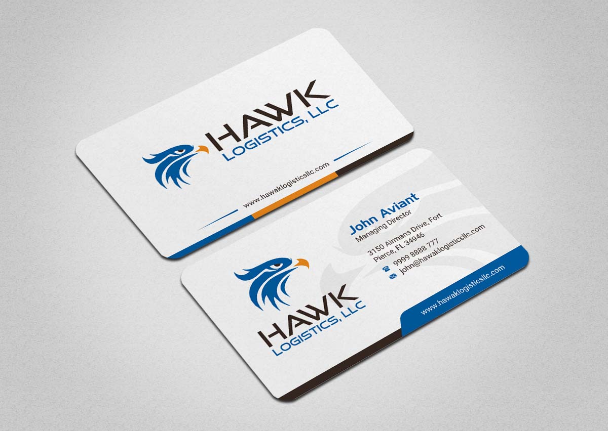Business Card Design by INDIAN_Ashok for Hawk Logistics, LLC | Design #19735033
