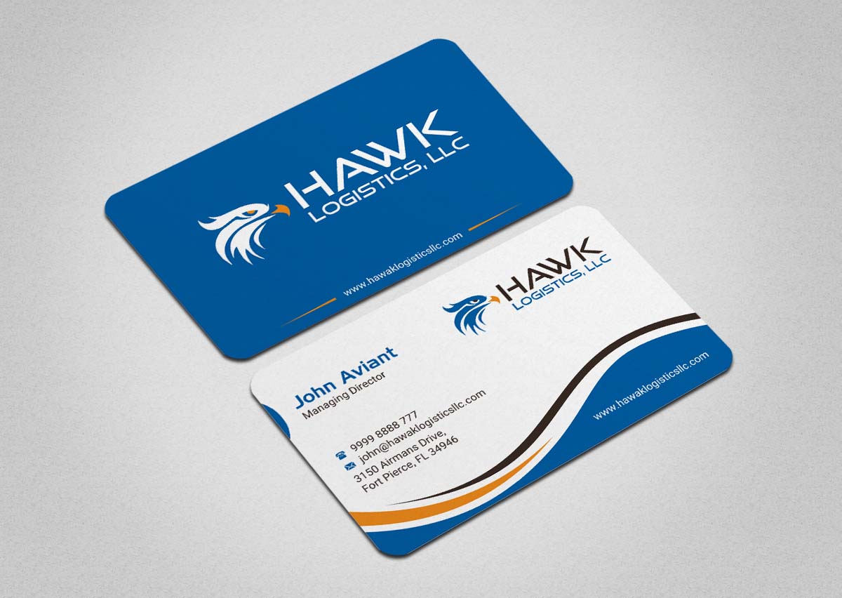 Business Card Design by INDIAN_Ashok for Hawk Logistics, LLC | Design #19735041
