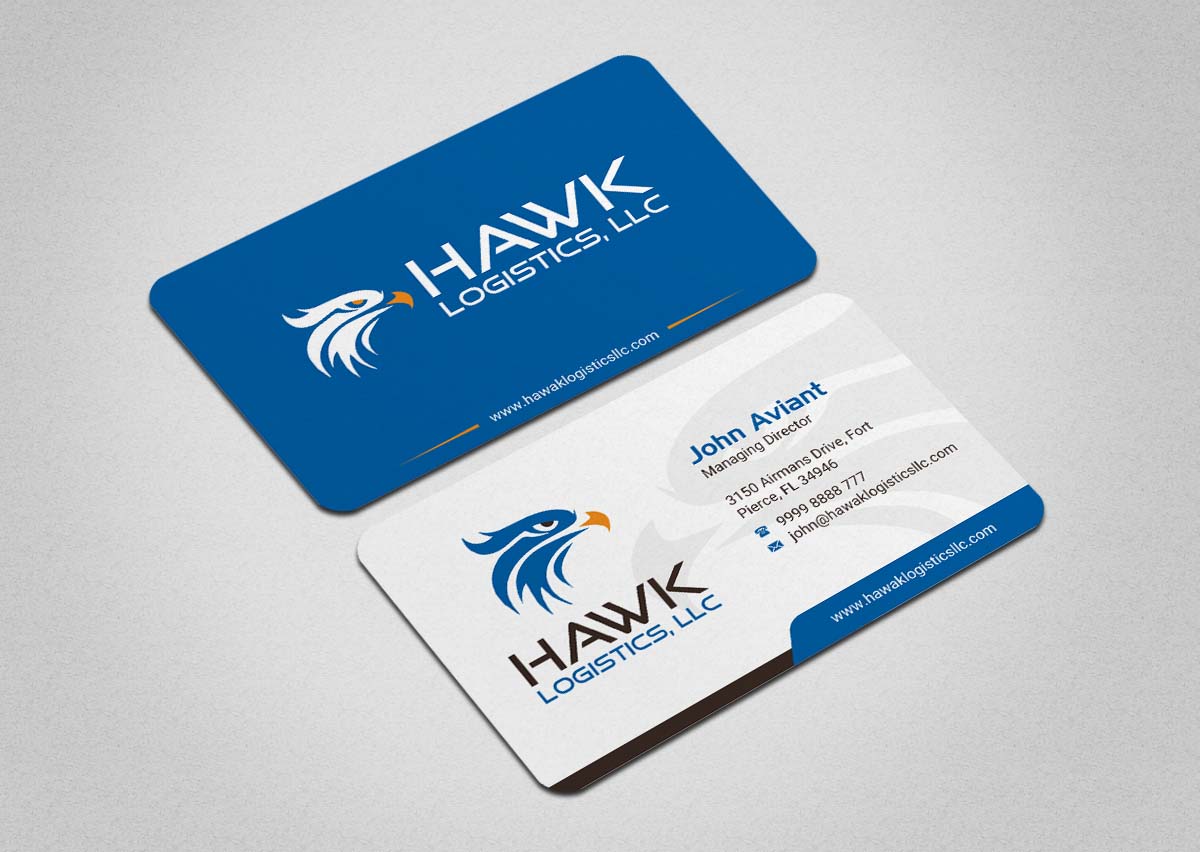 Business Card Design by INDIAN_Ashok for Hawk Logistics, LLC | Design #19735049