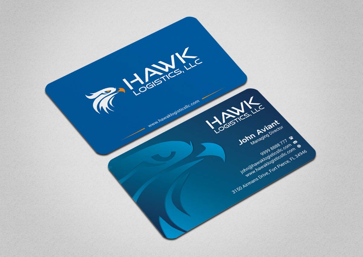 Business Card Design by INDIAN_Ashok for Hawk Logistics, LLC | Design #19735054