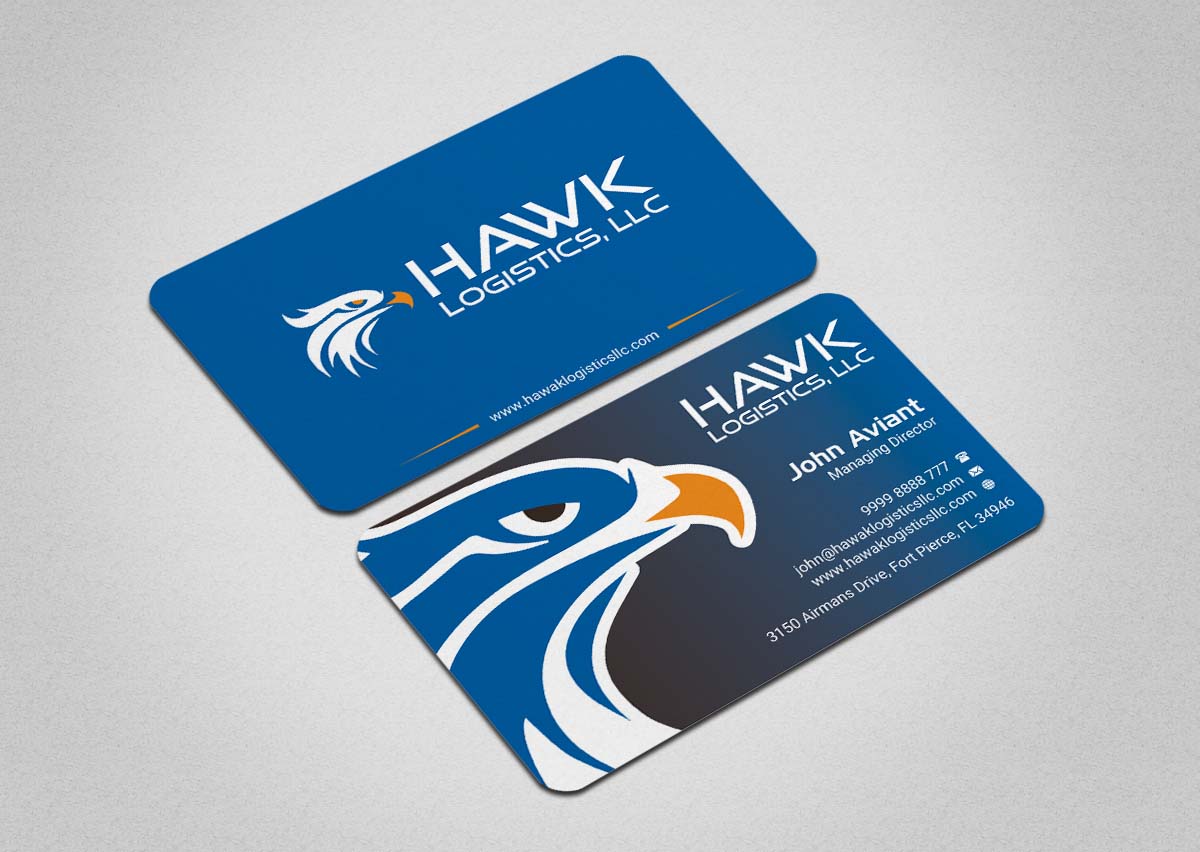 Business Card Design by INDIAN_Ashok for Hawk Logistics, LLC | Design #19735057