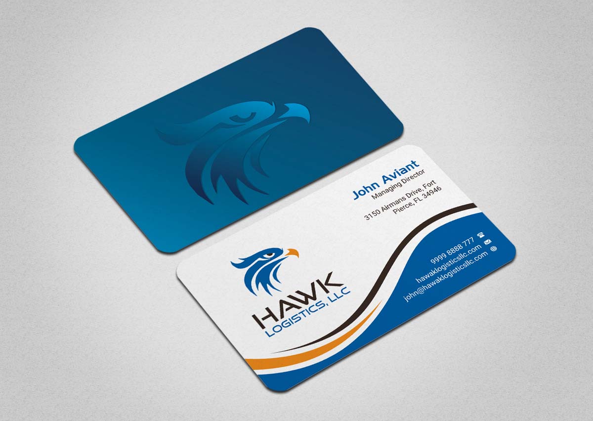 Business Card Design by INDIAN_Ashok for Hawk Logistics, LLC | Design #19735058