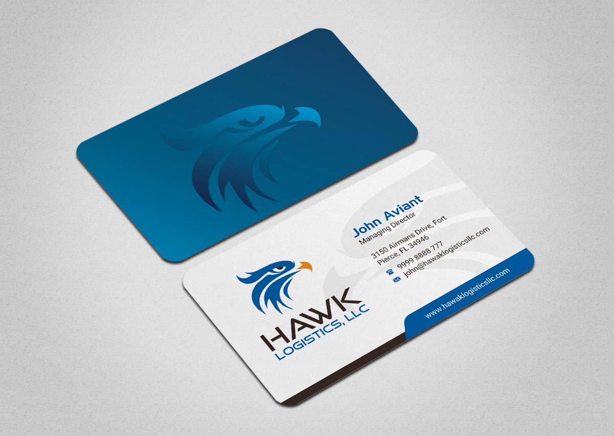 Business Card Design by INDIAN_Ashok for Hawk Logistics, LLC | Design #19735067