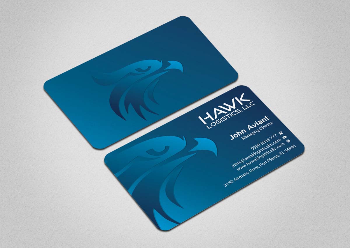 Business Card Design by INDIAN_Ashok for Hawk Logistics, LLC | Design #19735070