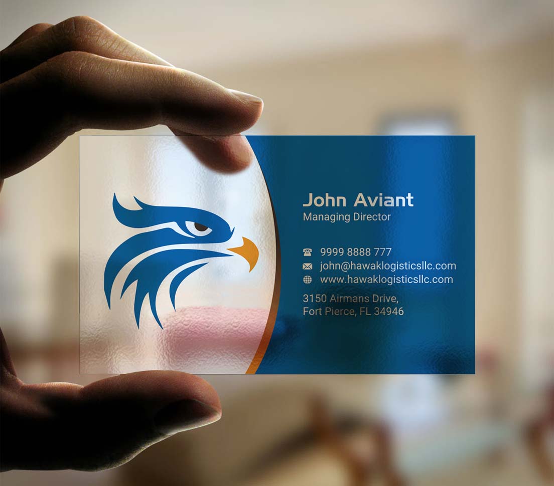 Design de Carte de Visite par INDIAN_Ashok pour Hawk Logistics, LLC | Design #19735087
