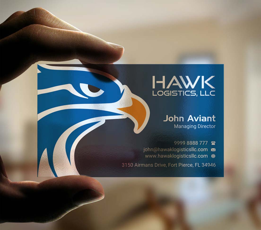 Business Card Design by INDIAN_Ashok for Hawk Logistics, LLC | Design #19735088