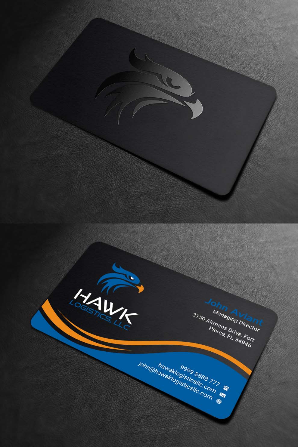 Business Card Design by INDIAN_Ashok for Hawk Logistics, LLC | Design #19735089