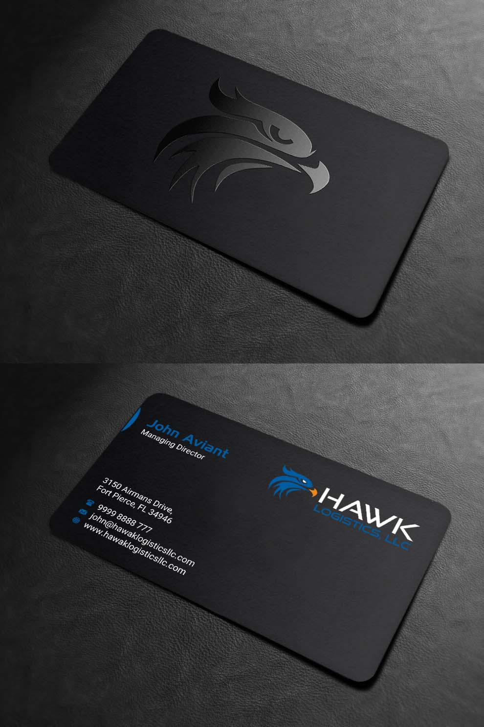 Business Card Design by INDIAN_Ashok for Hawk Logistics, LLC | Design #19735091