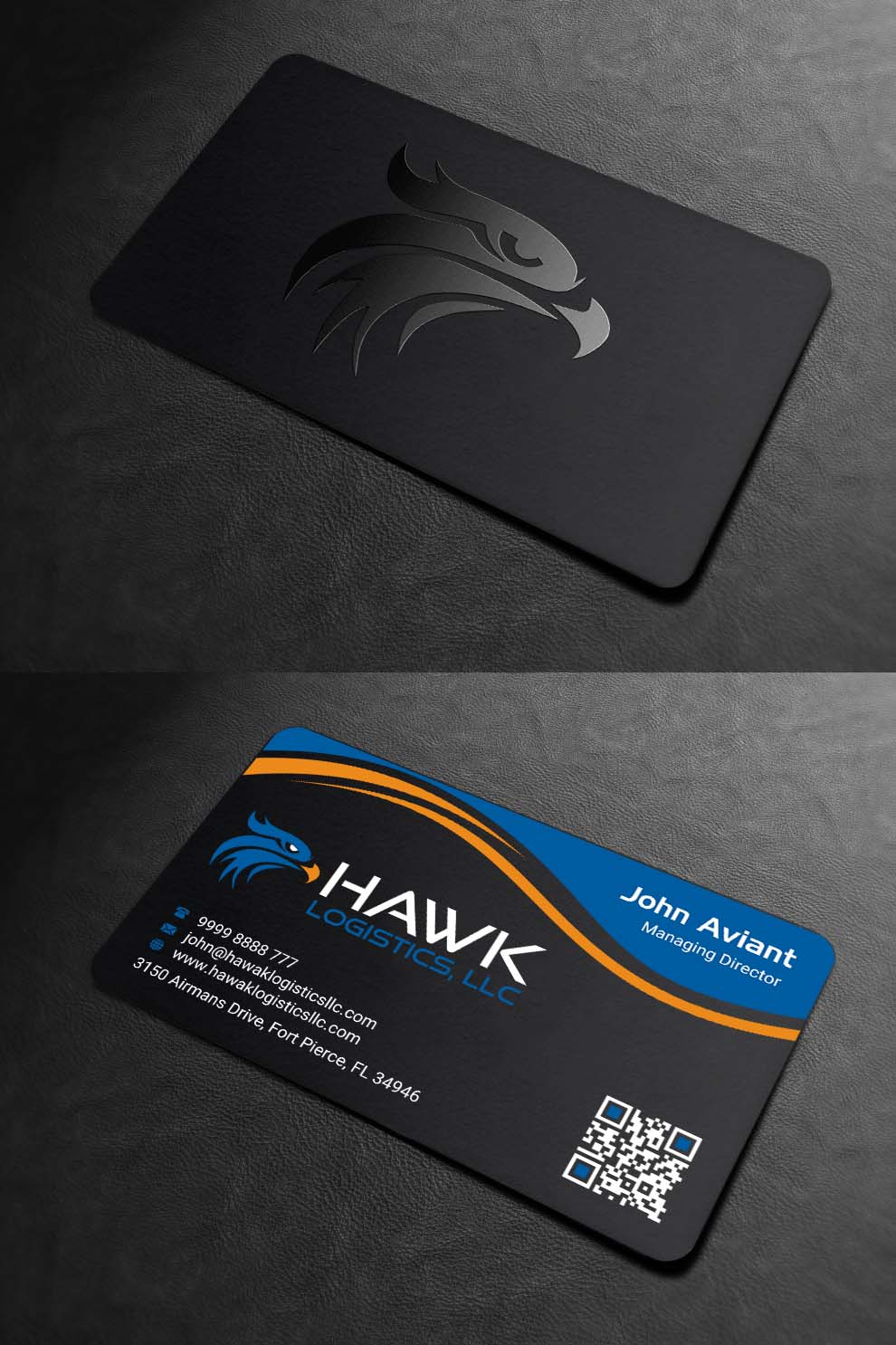 Business Card Design by INDIAN_Ashok for Hawk Logistics, LLC | Design #19735092