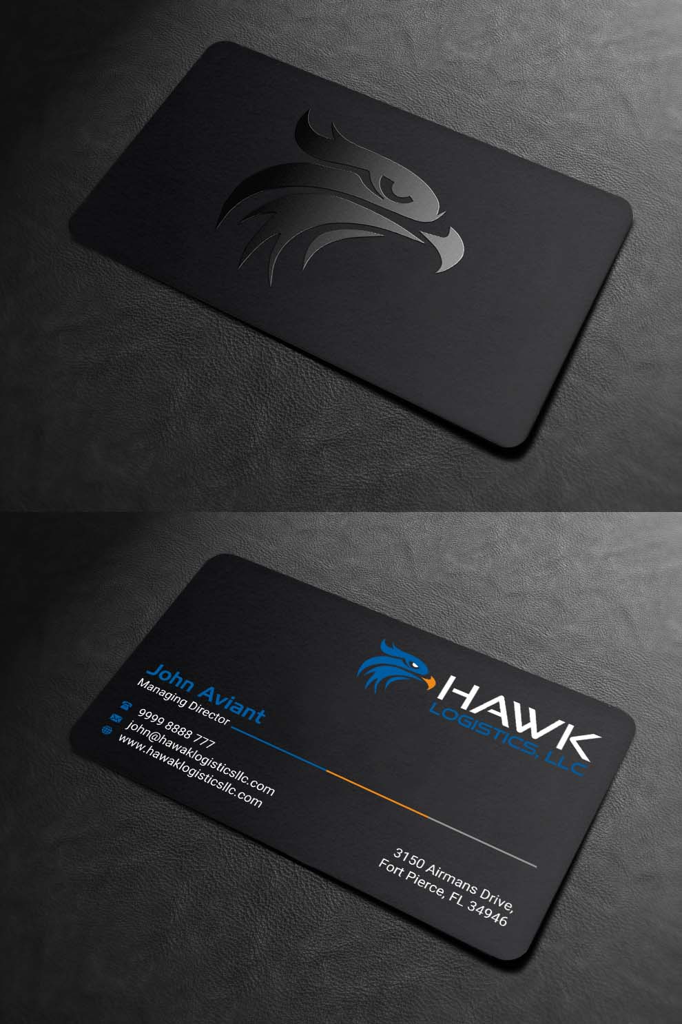 Business Card Design by INDIAN_Ashok for Hawk Logistics, LLC | Design #19735095