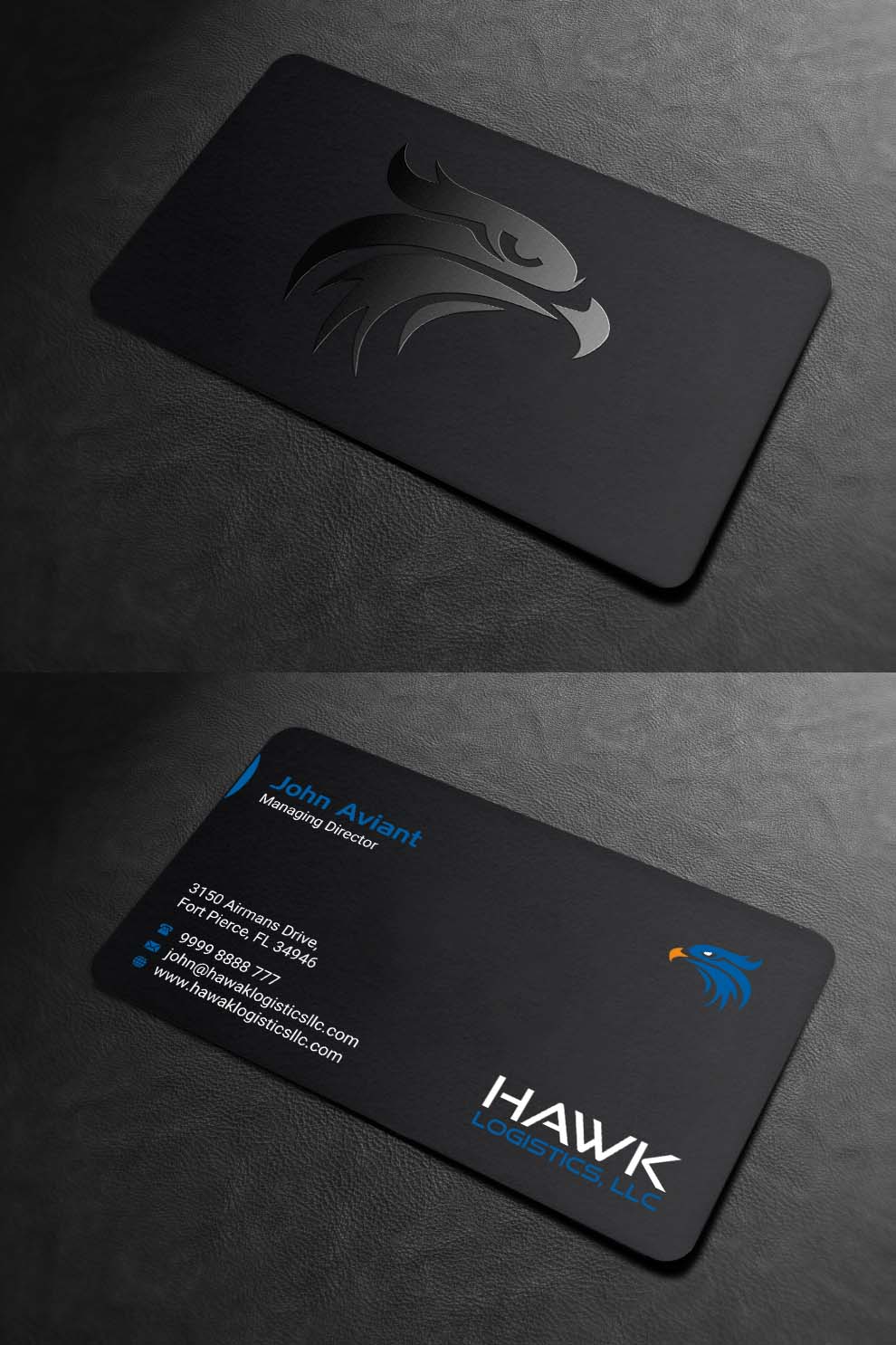 Business Card Design by INDIAN_Ashok for Hawk Logistics, LLC | Design #19735096