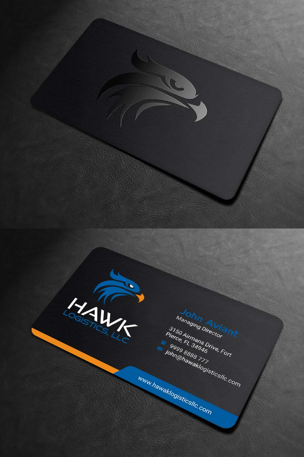 Business Card Design by INDIAN_Ashok for Hawk Logistics, LLC | Design #19735097