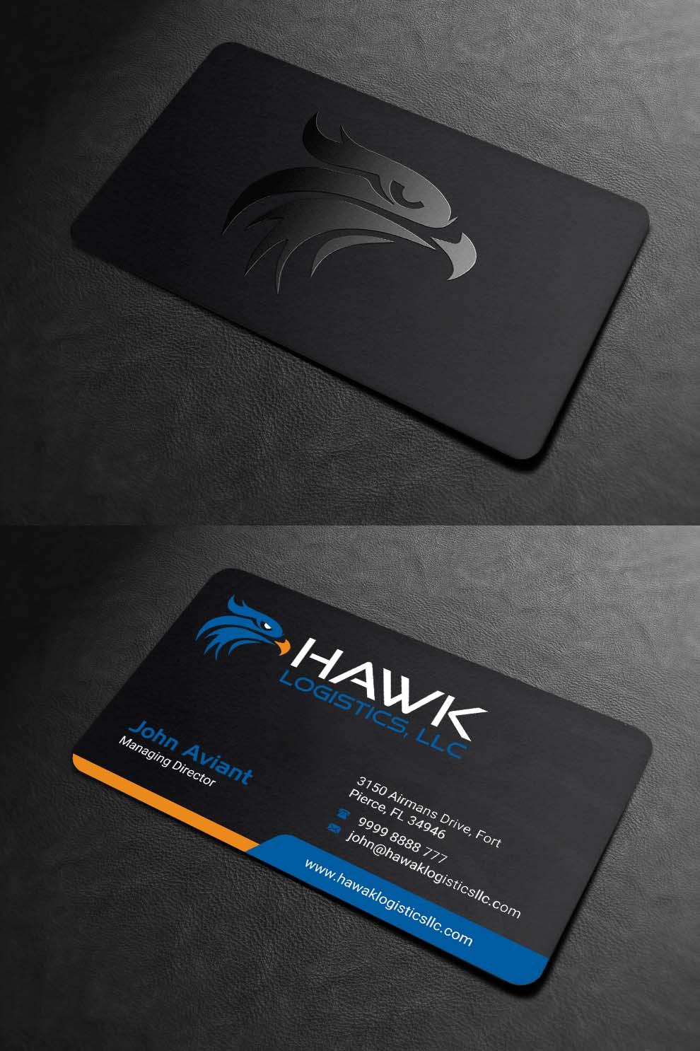 Business Card Design by INDIAN_Ashok for Hawk Logistics, LLC | Design #19735098