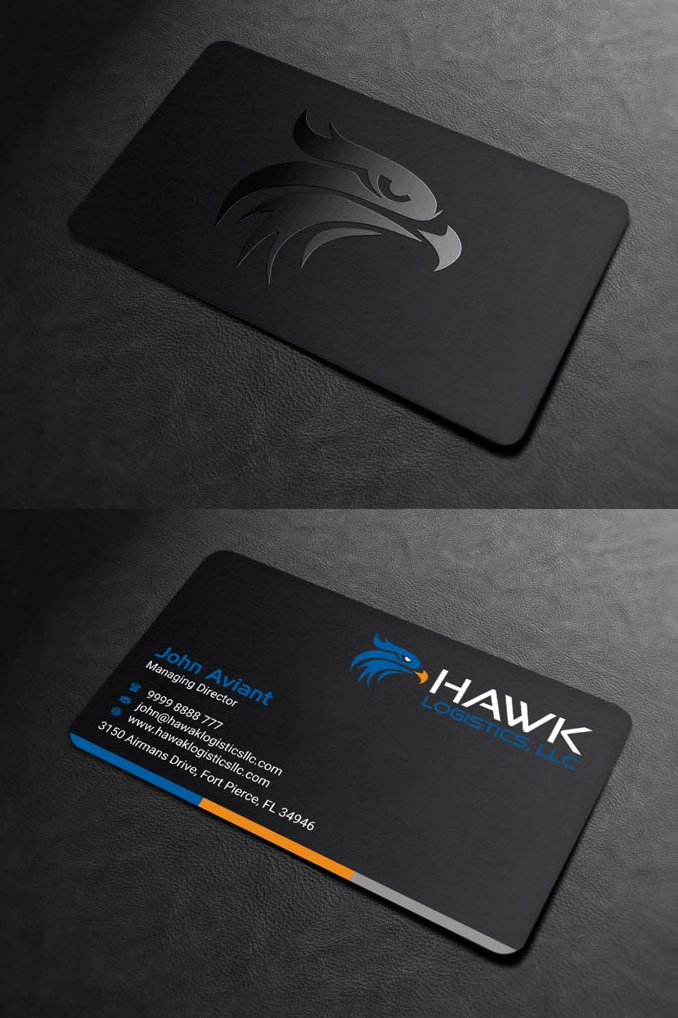 Business Card Design by INDIAN_Ashok for Hawk Logistics, LLC | Design #19735100