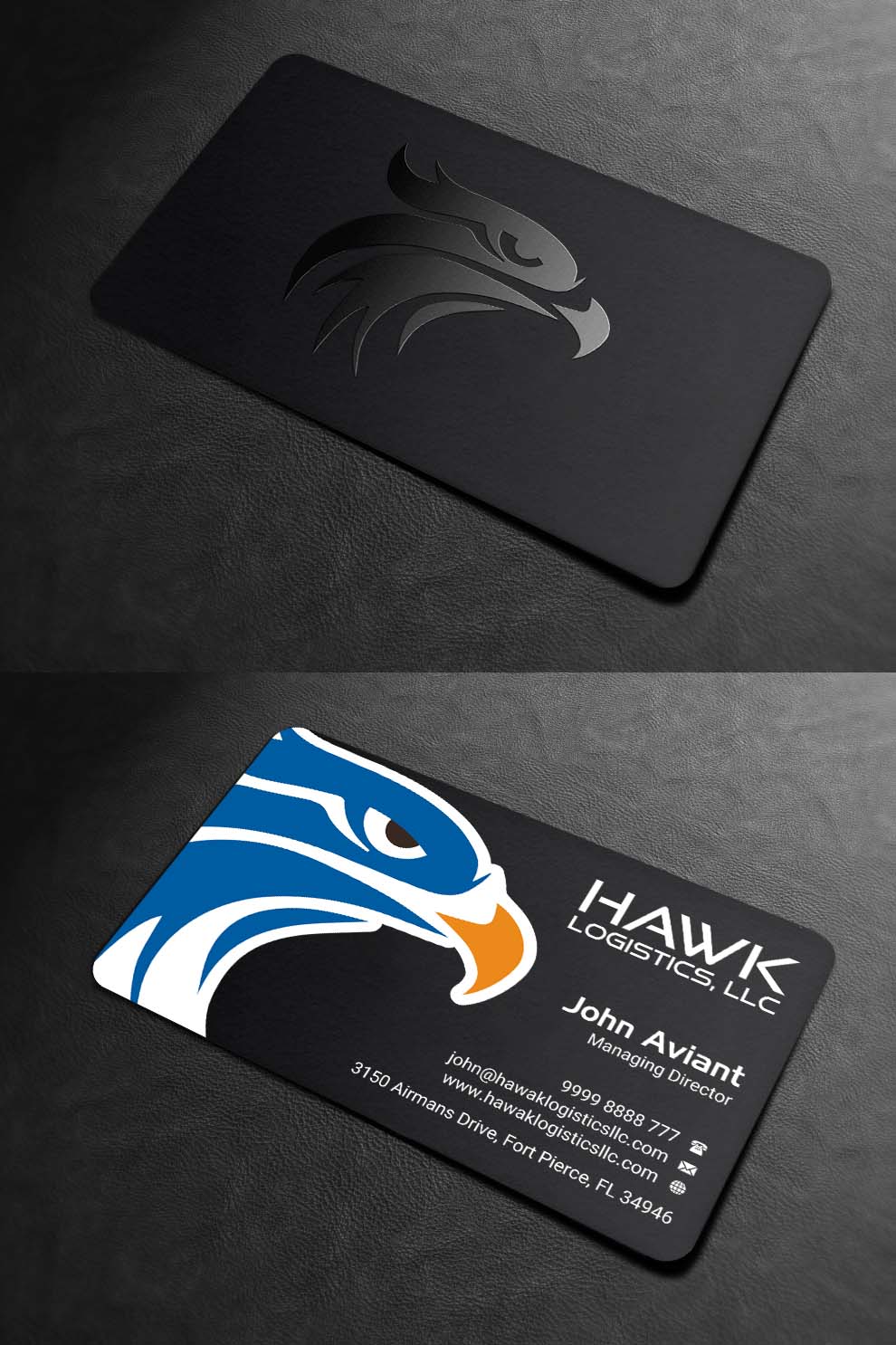Business Card Design by INDIAN_Ashok for Hawk Logistics, LLC | Design #19735101