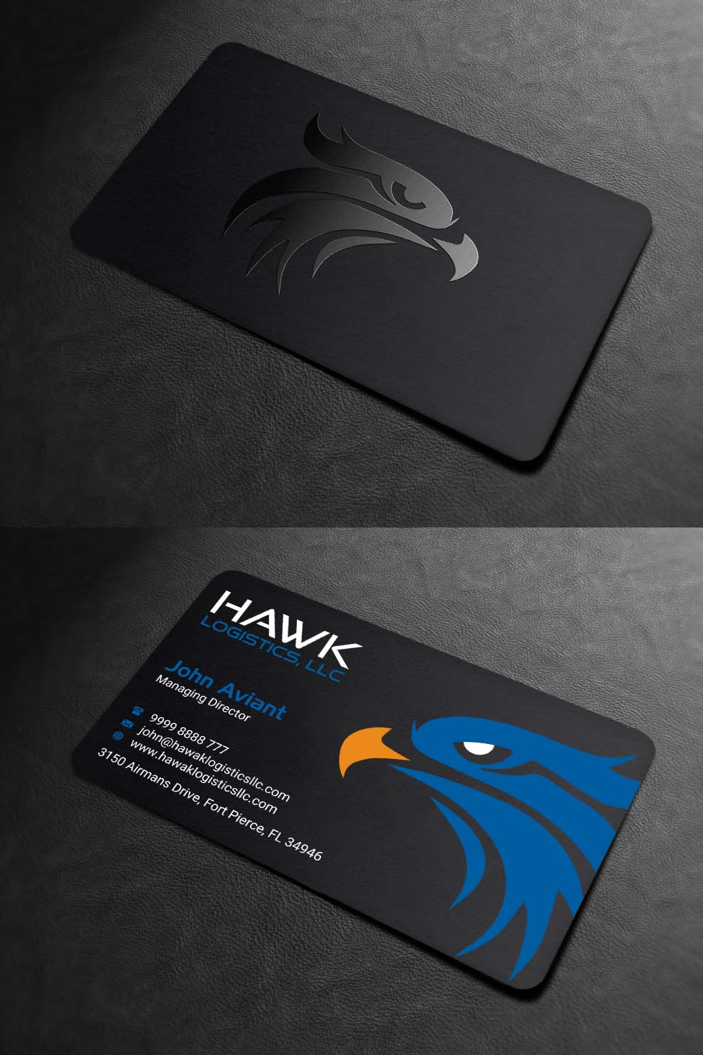 Business Card Design by INDIAN_Ashok for Hawk Logistics, LLC | Design #19735103